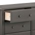 Jayden 6 Drawer Double Dresser Slate