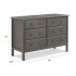 Jayden 6 Drawer Double Dresser Slate