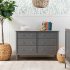 Jayden 6 Drawer Double Dresser Slate