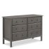 Jayden 6 Drawer Double Dresser Slate