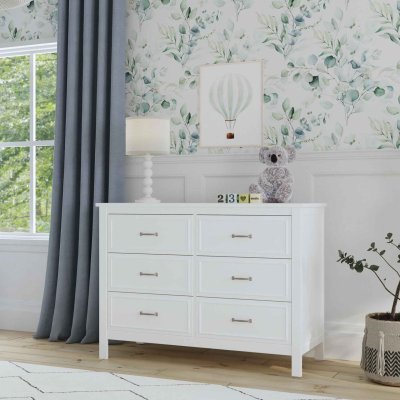 DaVinci Charlie 6 Drawer Double Dresser - White