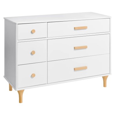 Babyletto Lolly 6 Drawer Double Dresser - White Natural