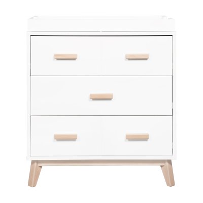 Babyletto Scoot 3 Drawer Changer Dresser White - Washed Natural