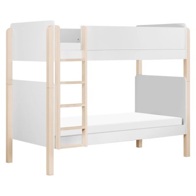 Babyletto Tiptoe Bunk Bed - White - Washed Natural